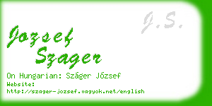 jozsef szager business card