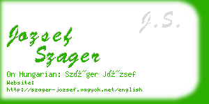 jozsef szager business card